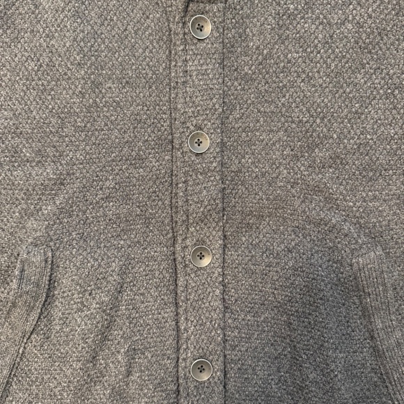 rag & bone Men's Charcoal Shawl Collar Cardigan - Picture 3 of 5
